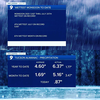 An example of April's weather forecasts